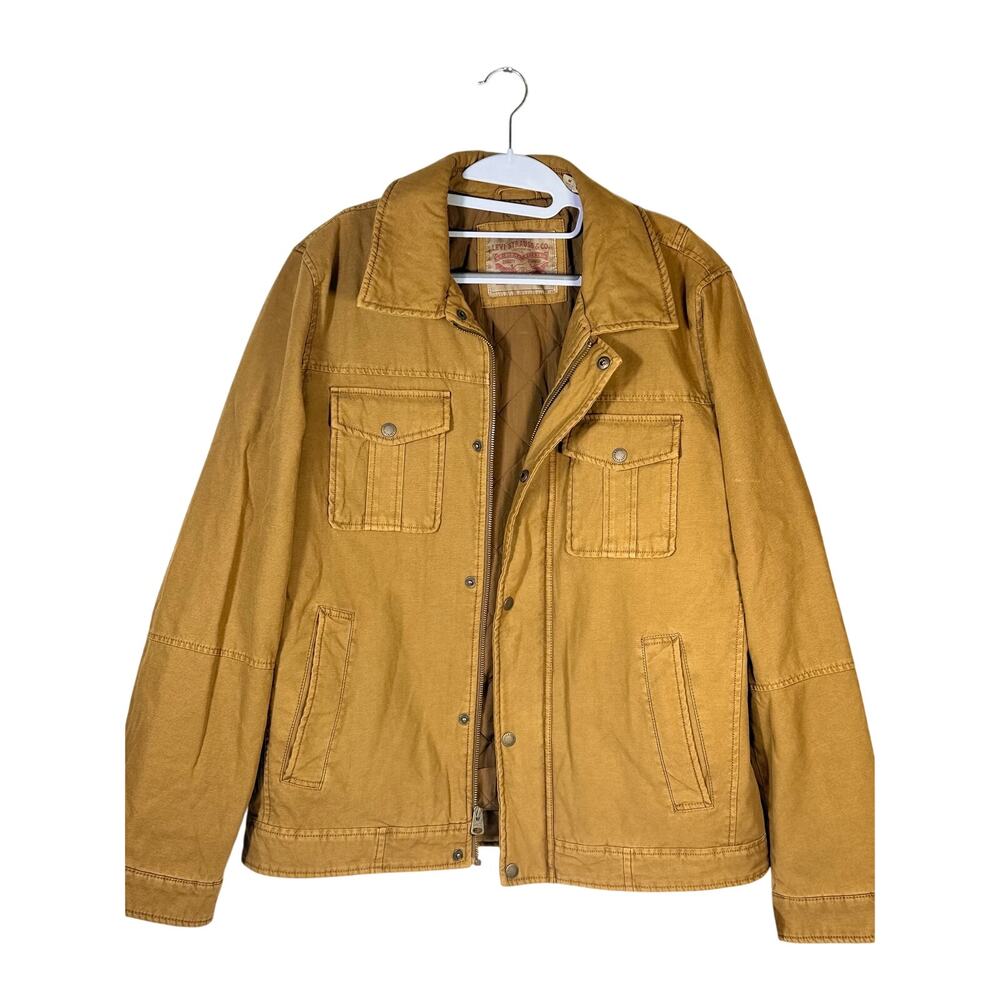 Levi’s Men’s Tan Canvas Quilted Utility Field Jacket Size Medium NWT - Picture 2 of 11